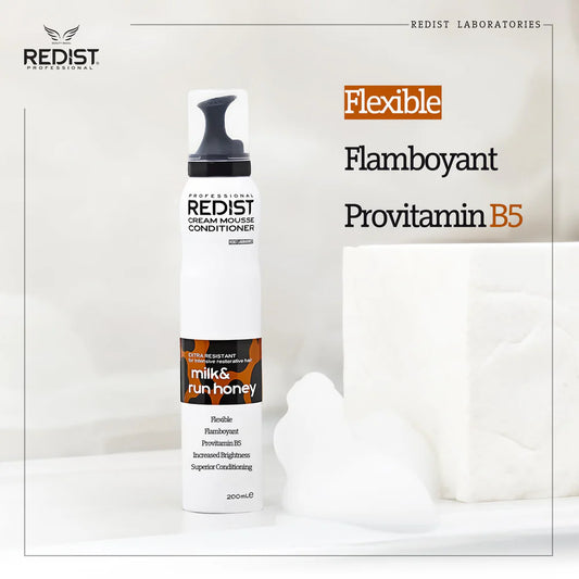 REDIST Milk Therapy conditioner can with flexibility, shine and provitamin B5 details