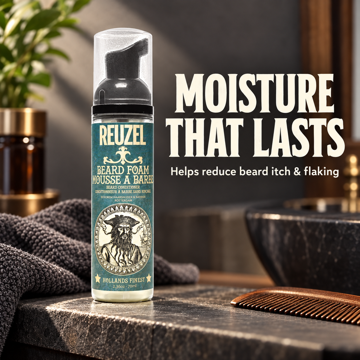 Reuzel Beard Foam 70ml — benefit image 3