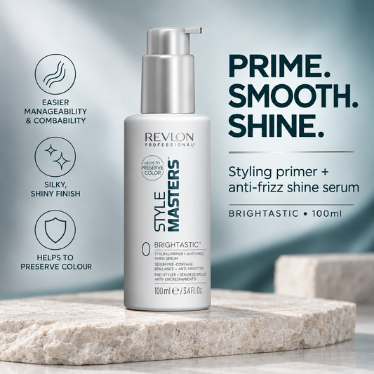 Revlon Brightastic styling primer and anti frizz shine serum