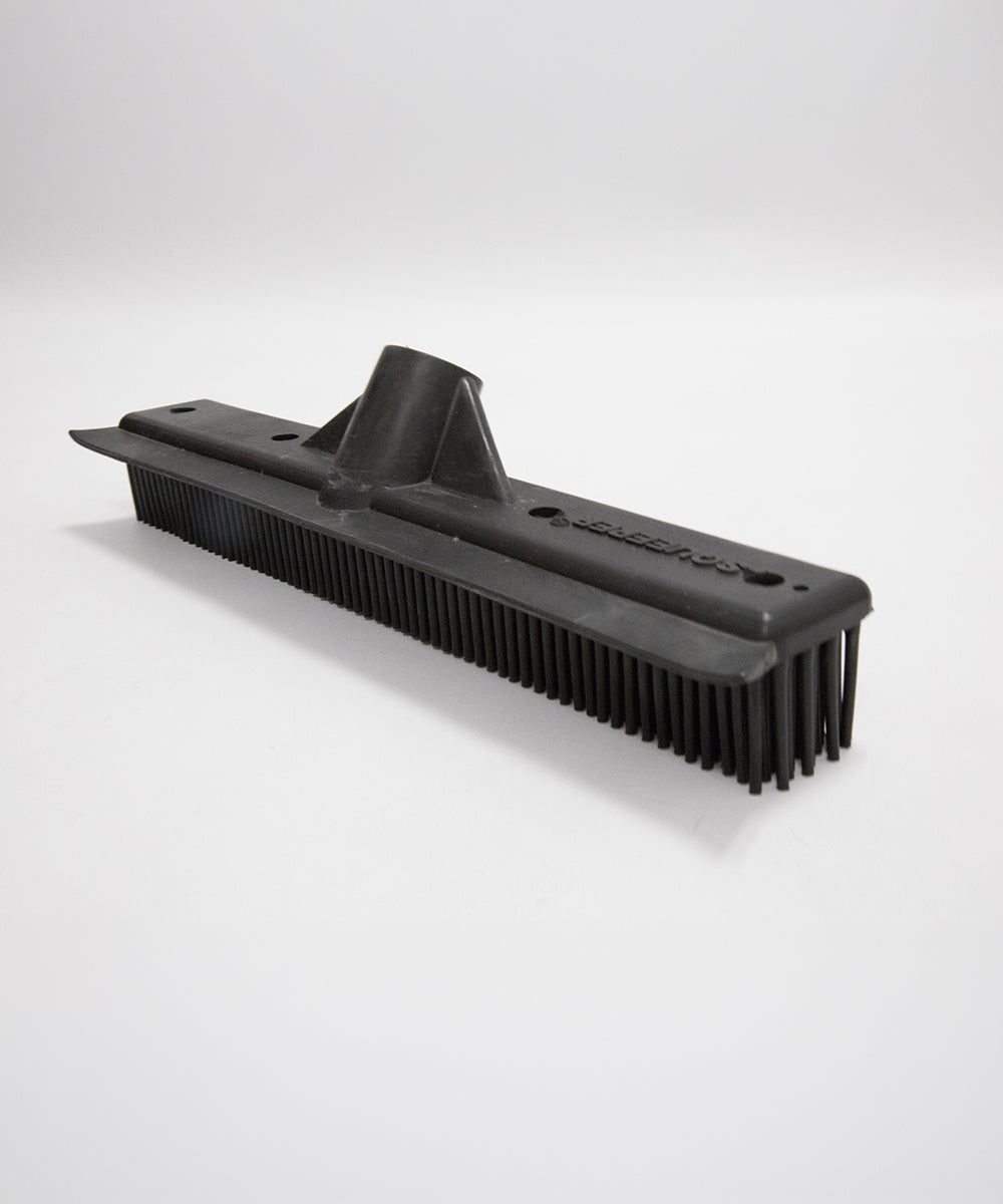 Rubber broom and squeegee black