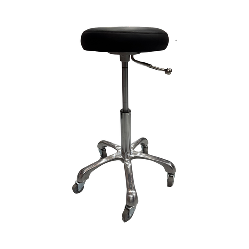Salon Black Stitching Round Chair - MV hair and beauty