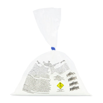 Rear of Salon & Co Powder Bleach 500g bag with directions and colour barcodes