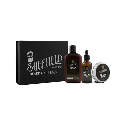 Sheffield Beard Care Pack in Tobacco with beard shampoo, oil and balm