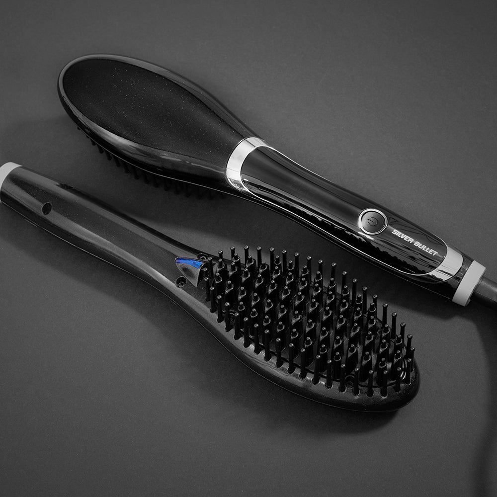 Silver Bullet Hybrid Straightening Brush - MV hair and beauty