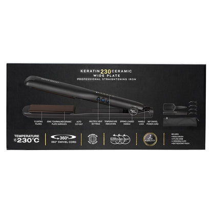 Silver Bullet Keratin 230 Ceramic Wide Plate Tourmaline Hair Straightener - MV hair and beauty