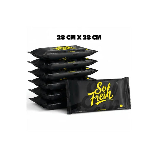 So Fresh Disposable Wet Towels Lemon Scent - 28cm by 28cm 30 Pack - MV hair and beauty