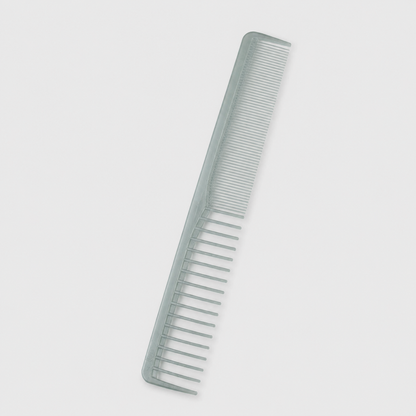 Translucent StarFlite No. 123 vent styler comb shown from reverse on light background