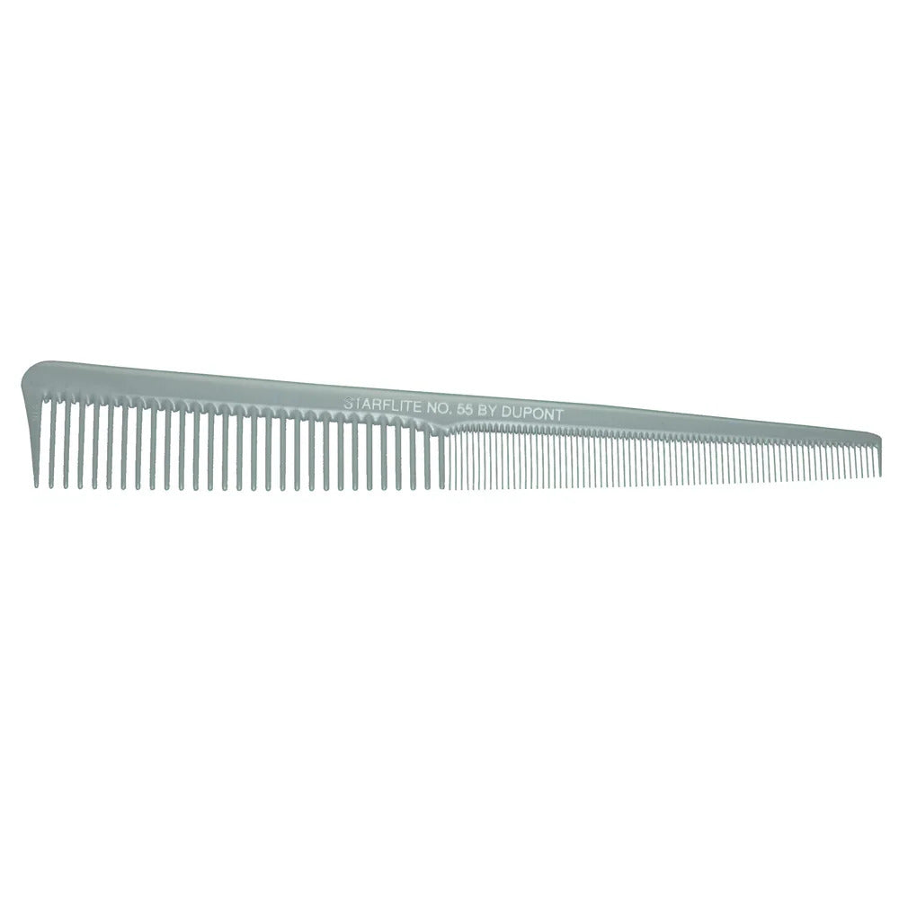 StarFlite #55 grey taper comb, front view