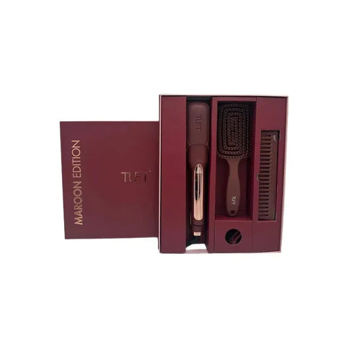 TUFT Diamond Plus 2 inch Hair Straightener Maroon Edition with Gift Set