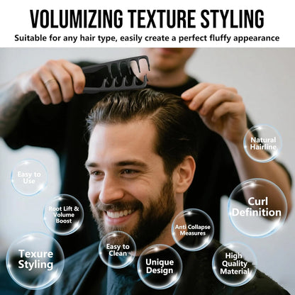 Texture Comb, Volumizing Fluffy Texture Styling Comb for Men and Women, Wide-Too - MV hair and beauty