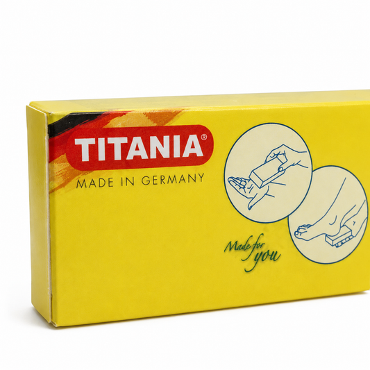 Titania Pumice Sponge original-size box packaging detail