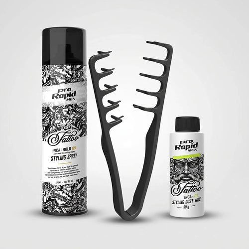 "Ultimate Styling Kit: Texture Comb + Powder Wax + Hair Spray" - MV hair and beauty