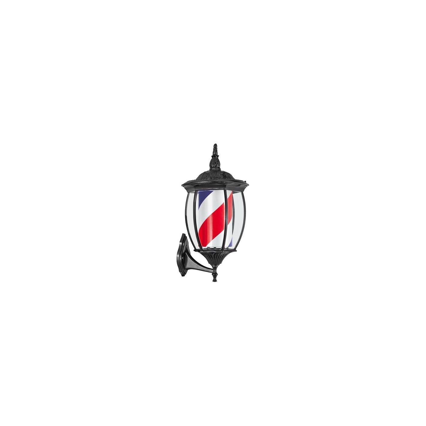 Barber pole Black, Red and White
