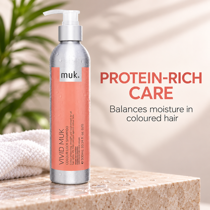 Vivid Muk Colour Lock Shampoo 300ml — benefit image 2