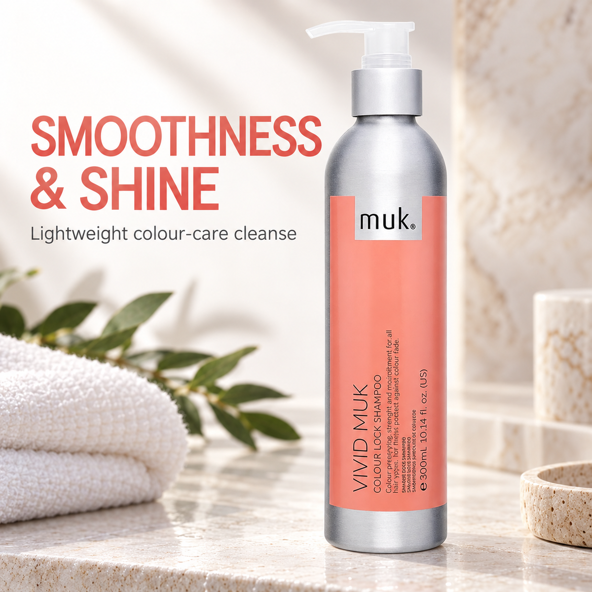 Vivid Muk Colour Lock Shampoo 300ml — benefit image 3