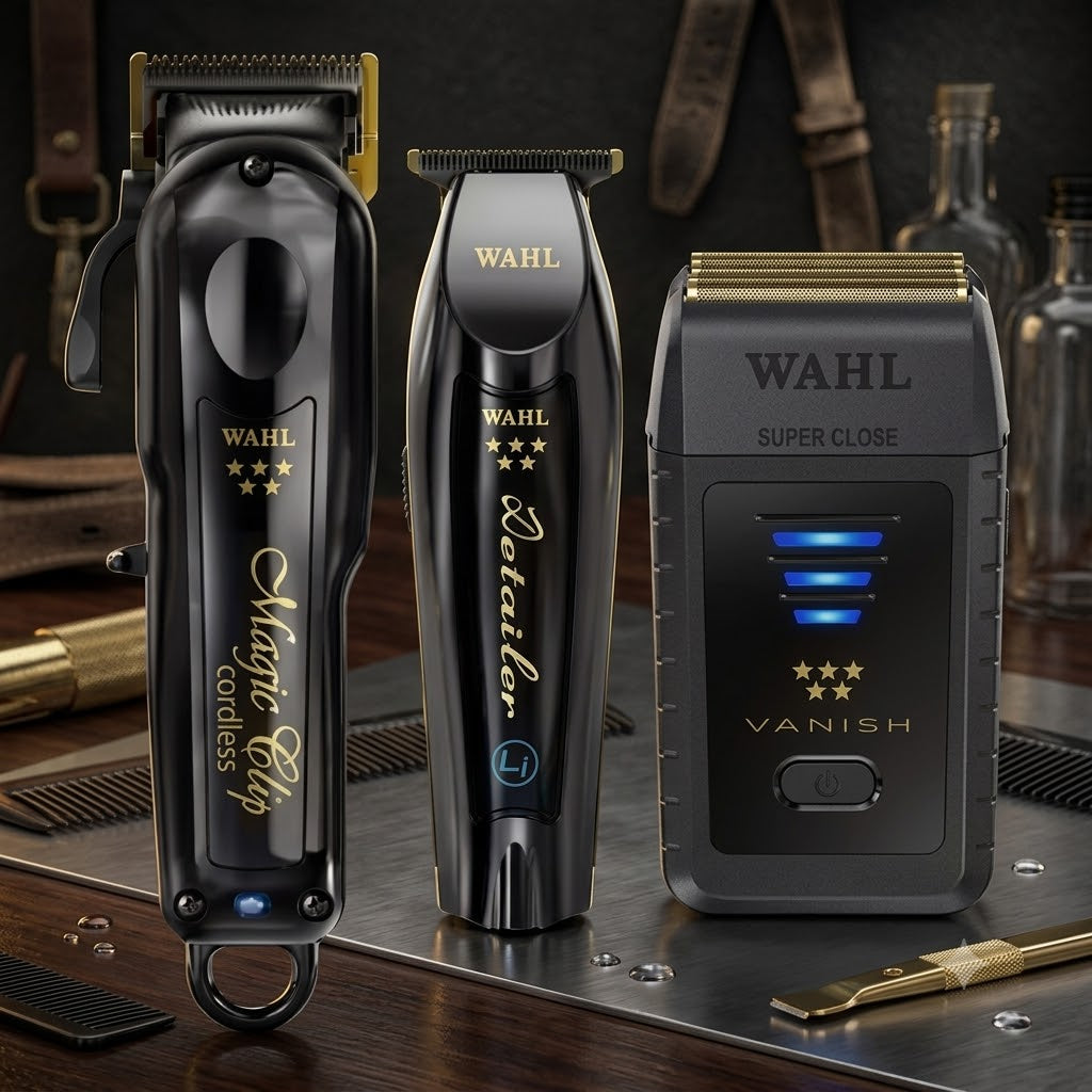 Wahl Black Magic Trio Kit – Cordless Clipper, Detailer & Foil Shaver Bundle - MV hair and beauty