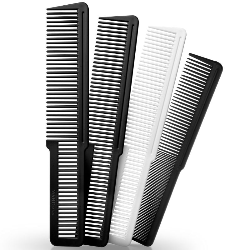 Wahl clipper comb assortment in Medium, Small and Mini sizes, black and white