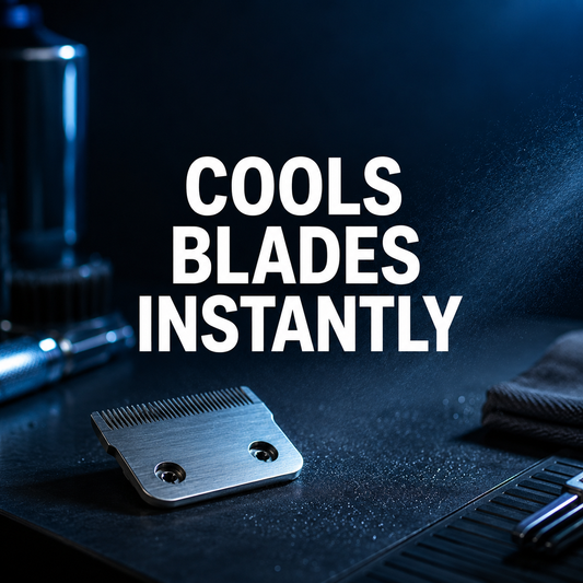 Wahl Cool Ice Spray benefit graphic with detached clipper blade