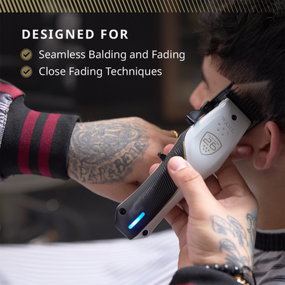 Wahl Vapor CE used for seamless balding and close fading techniques