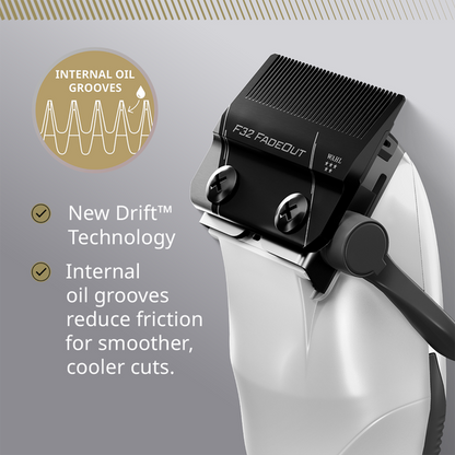 Wahl F32 FADEOUT blade with Drift Technology and internal oil grooves