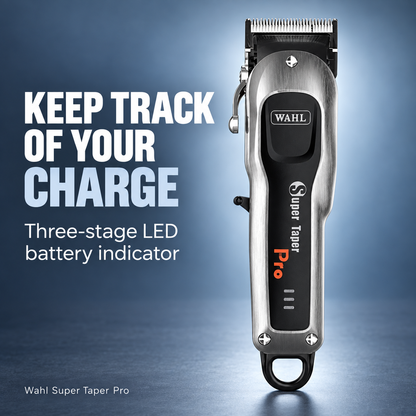Wahl Super Taper Pro Cordless Clipper – charge indicator