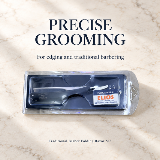 Wahl Traditional Barber Folding Razor Set – Straight Razor with 10 Blades — PRECISE GROOMING