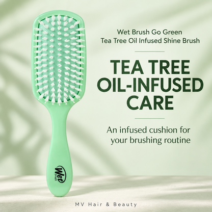 Wet Brush Go Green Tea Tree Oil Infused Shine Brush — TEA TREE OIL-INFUSED CARE