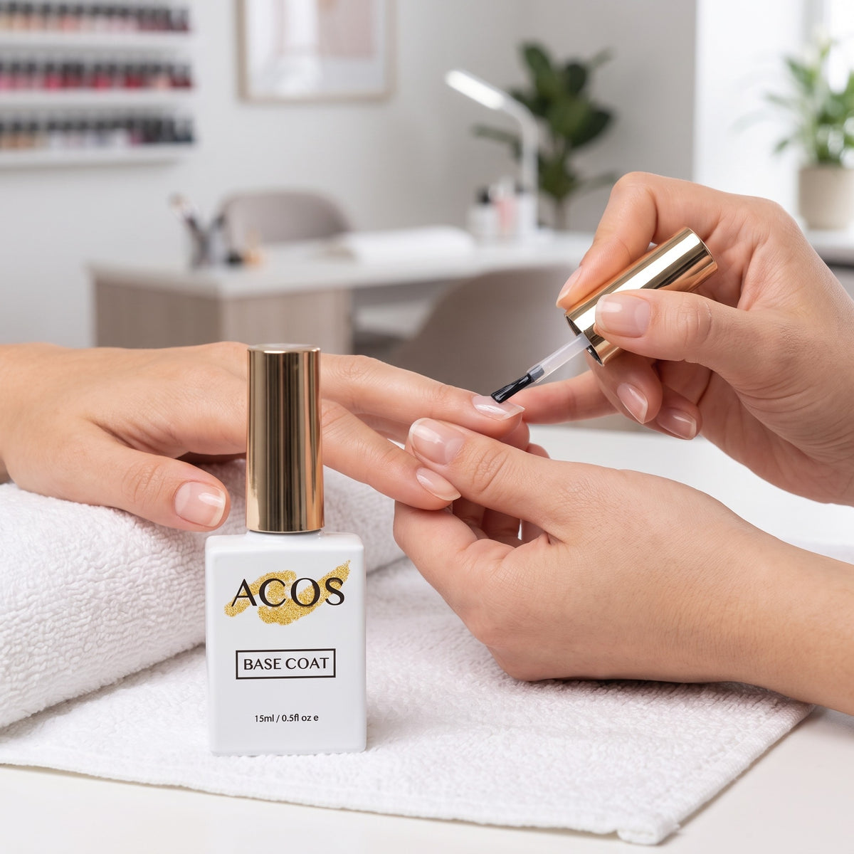 ACOS Gel Colour Base Coat 15ml – in-use application