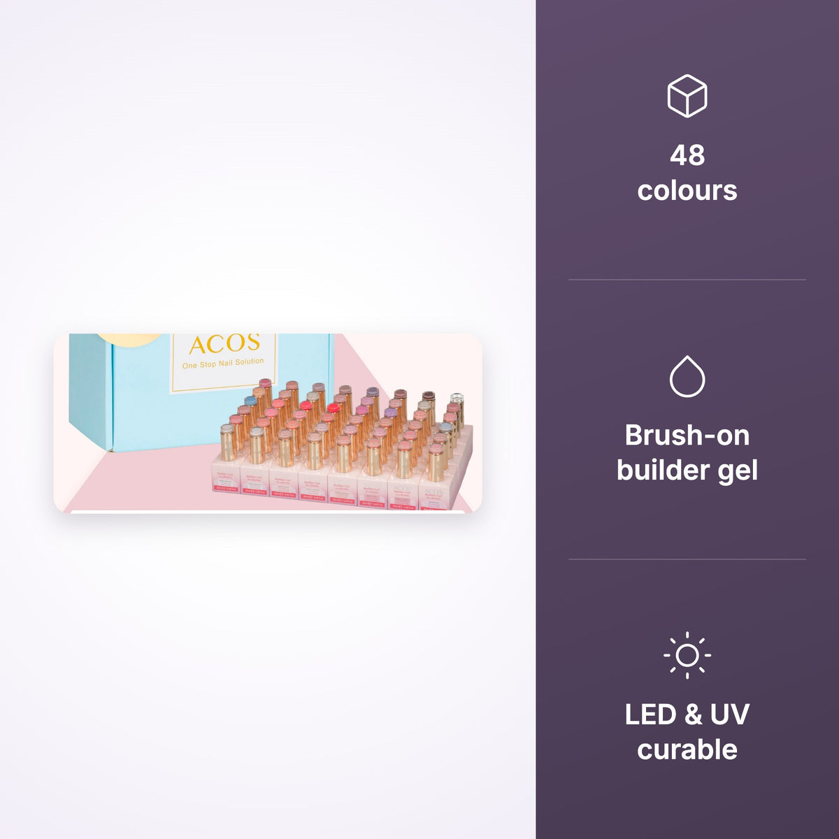ACOS Hema Free Brush-on Builder Gel Collection Kit (48 Colour)