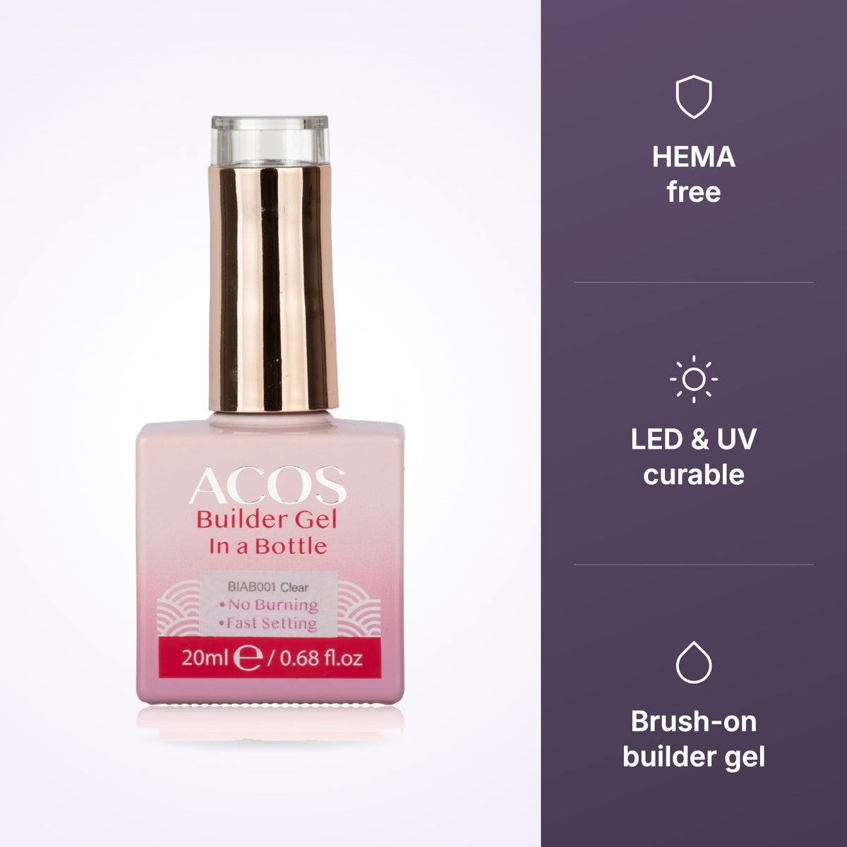 ACOS Hema Free Clear Color Builder Gel In A Bottle (20ml)