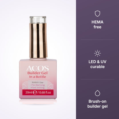 ACOS Hema Free Clear Color Builder Gel In A Bottle (20ml)