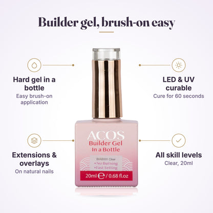 ACOS Hema Free Clear Color Builder Gel In A Bottle (20ml)