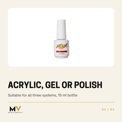 ACOS HEMA Free Primer 15ml, Acrylic, gel or polish