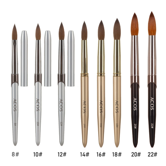 ACOS Kolinsky acrylic brush range; one brush supplied in selected size