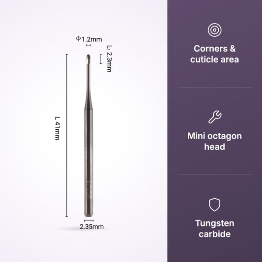 ACOS Mini Octagon Nail Drill Bit (Bit022) key benefits infographic
