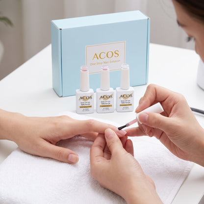 ACOS Rubber Base Soak Off Gel In A Bottle Collection Kit - MV Hair & Beauty