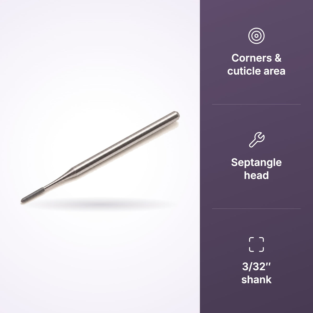 ACOS Septangle Nail Drill Bit (Bit023) key benefits infographic
