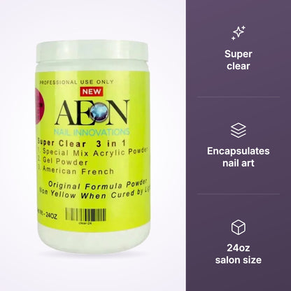 AEON Super Clear Acrylic Nail Powder 24oz