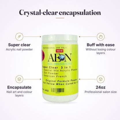 AEON Super Clear Acrylic Nail Powder 24oz