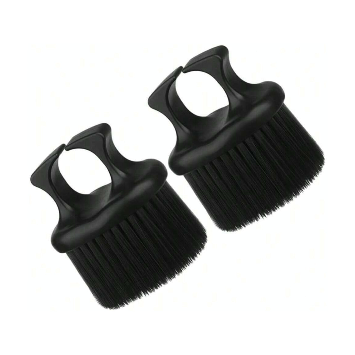 AilieK Ring Hair Brush, two black finger-ring brushes on a white background