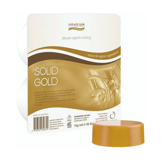 Natural Look Aloe Vera Solid Gold Hot Wax 1 Kg - MV hair and beauty