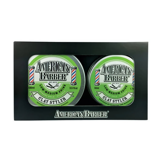 American Barber Clay Styler 50ml-100ml Duo Pack