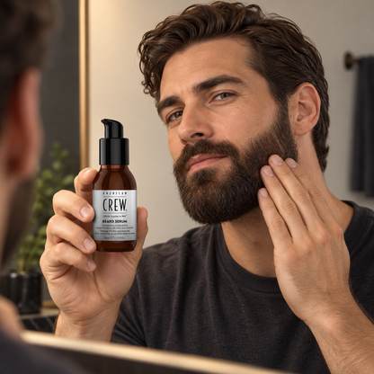American Crew Beard Serum 50ml in-use demonstration