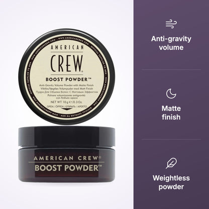 American Crew Boost Powder tin on white