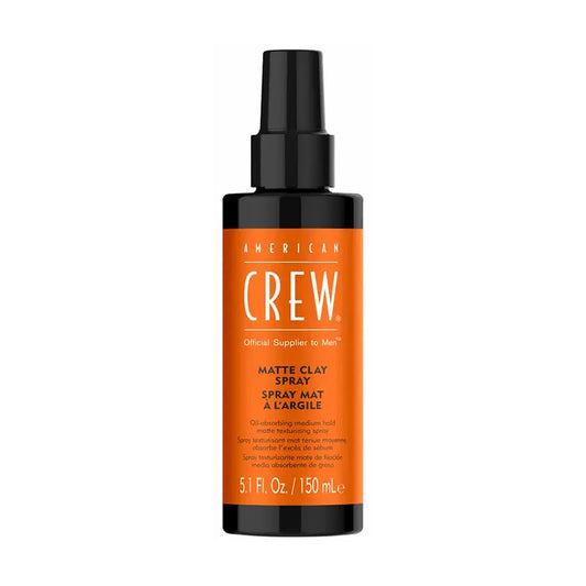 American Crew Matte Clay Spray 150ml orange spray bottle - MV hair and beauty