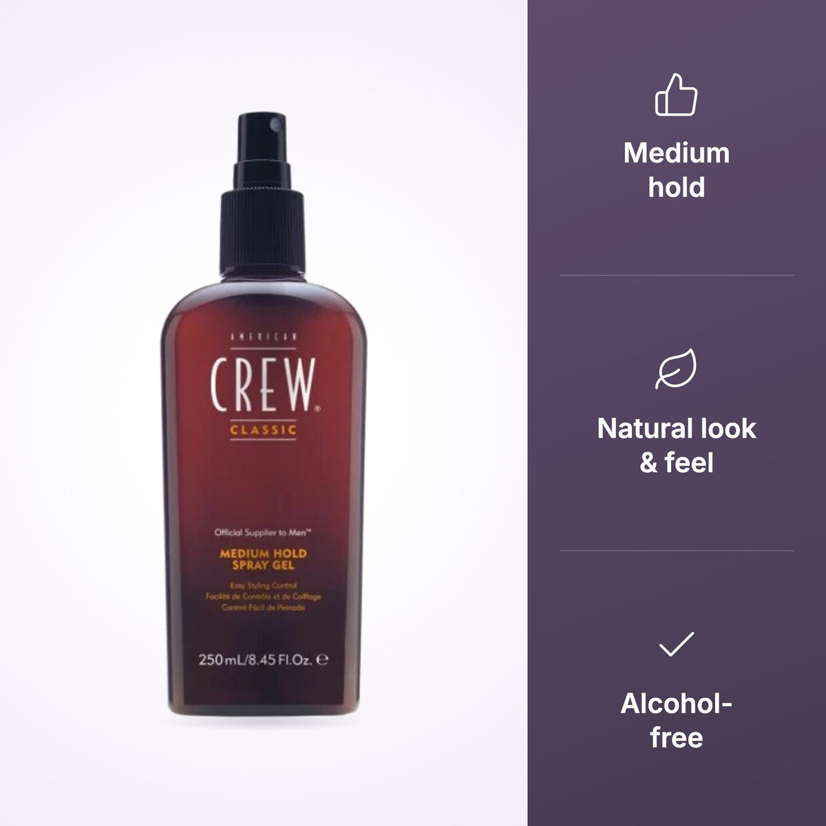 American Crew Medium Hold Spray Gel 250ml, view 3