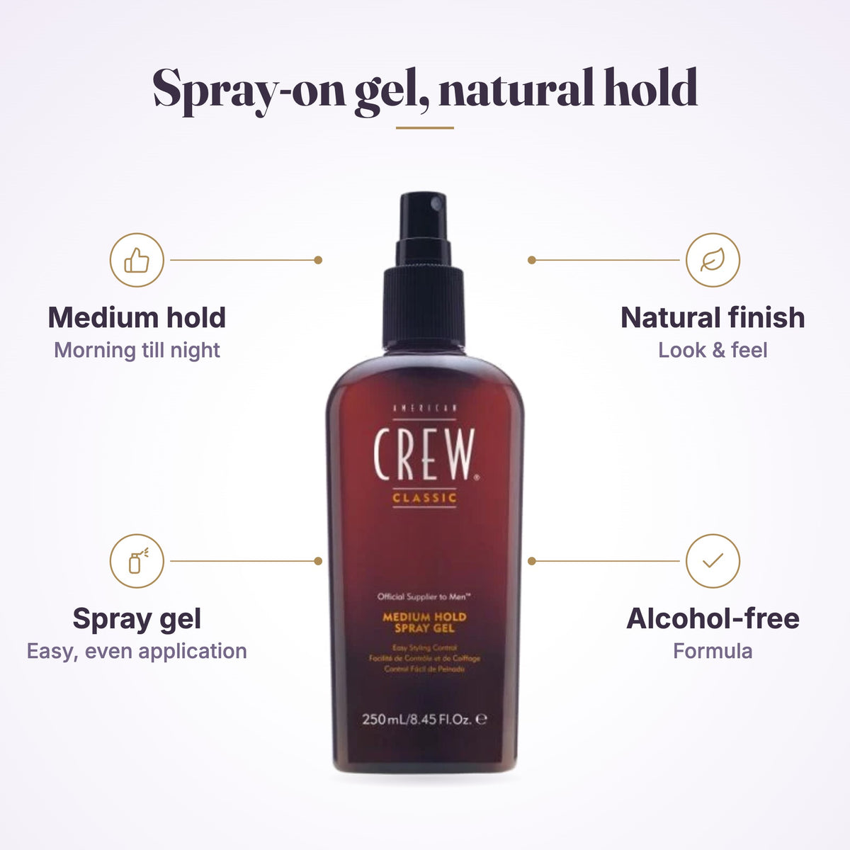 American Crew Medium Hold Spray Gel 250ml, view 5