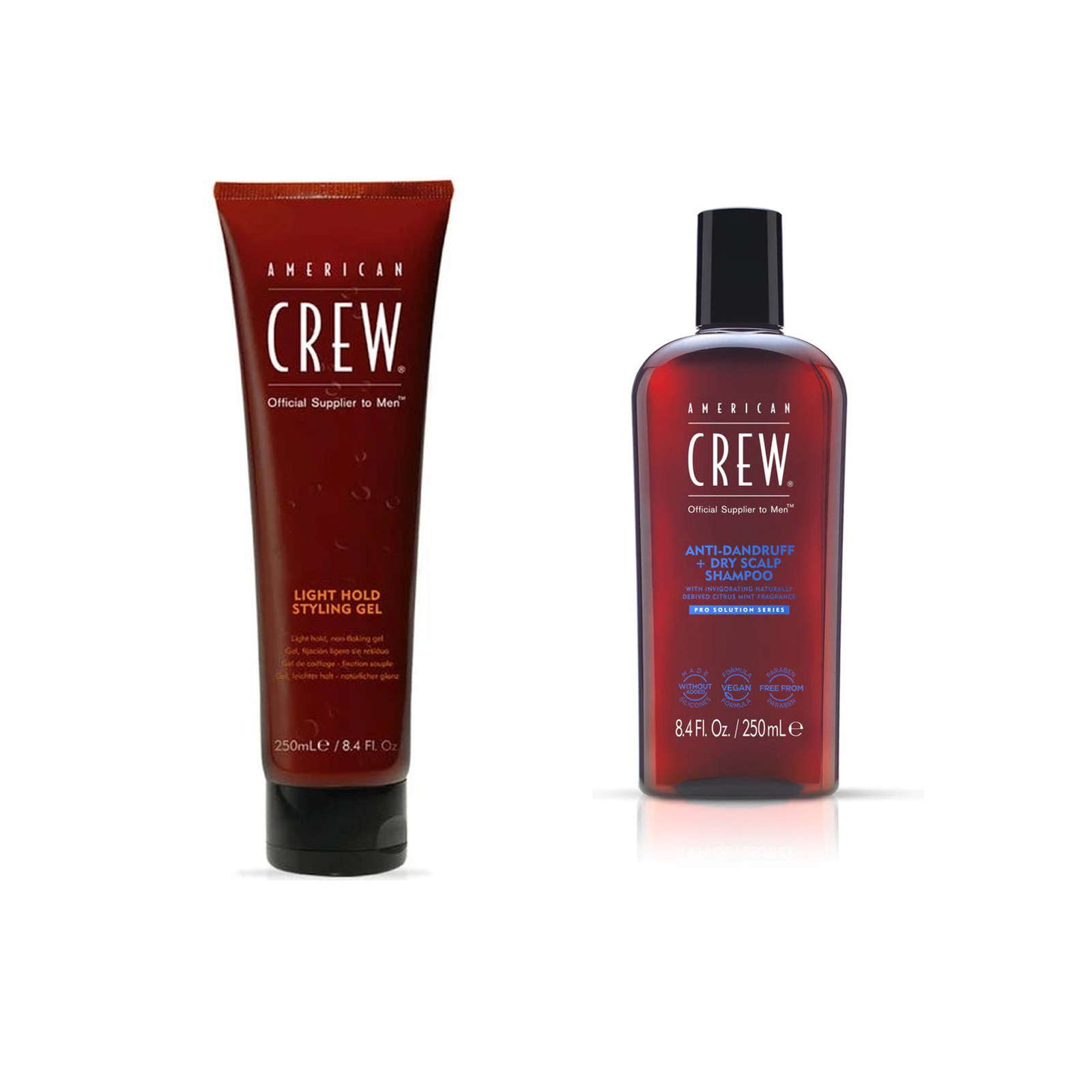 American Crew Scalp Care + Light Hold Styling Duo fixed bundle on a white background
