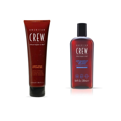 American Crew Scalp Care + Light Hold Styling Duo fixed bundle on a white background