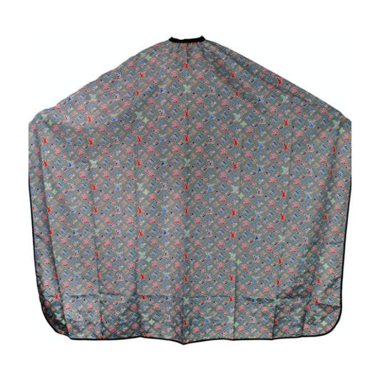 Barber Cape  Multicolor Grey